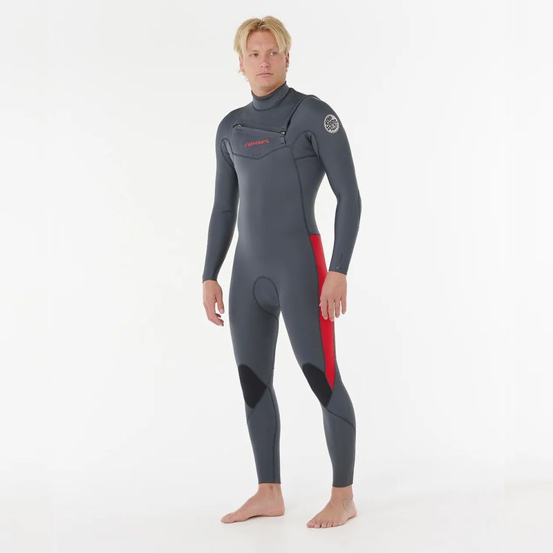 Rip Curl 3/2 Dawn Patrol Pro Chest Zip Våtdrakt - Red