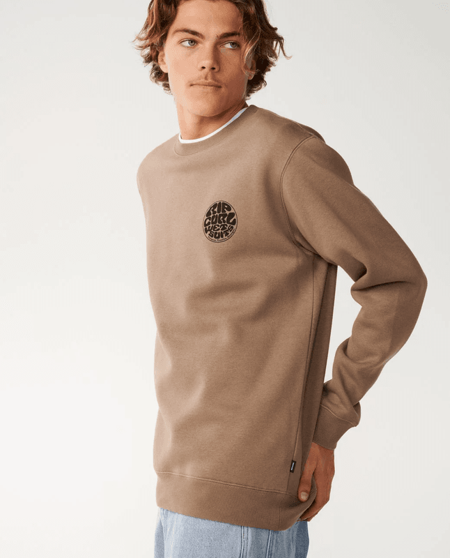 Rip Curl - Wettie Icon Crew Genser - Walnut