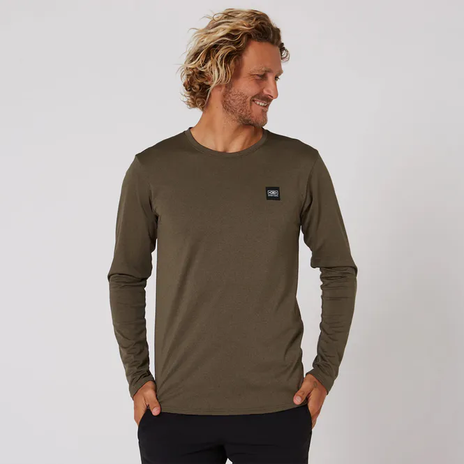 Hovedbilde O & E - Mens Surf Long Sleeve Rash Shirt - Rash Guard - Olive