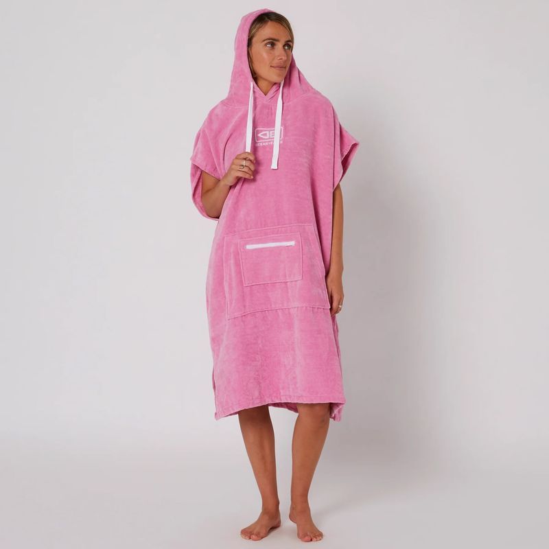 O&E - Skifteponcho med hette - Musk Pink