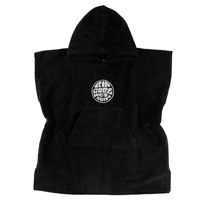 Rip Curl Barn - Logo Hooded Towel - Skifteponcho - Black