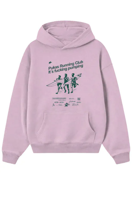 Hovedbilde Pukas Running Club Hoodie Fleece Hettegenser - Lilac Pink