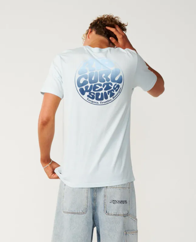 Rip Curl Wettie Passage Icon Standard Tee - T-skjorte - Glacier Blue