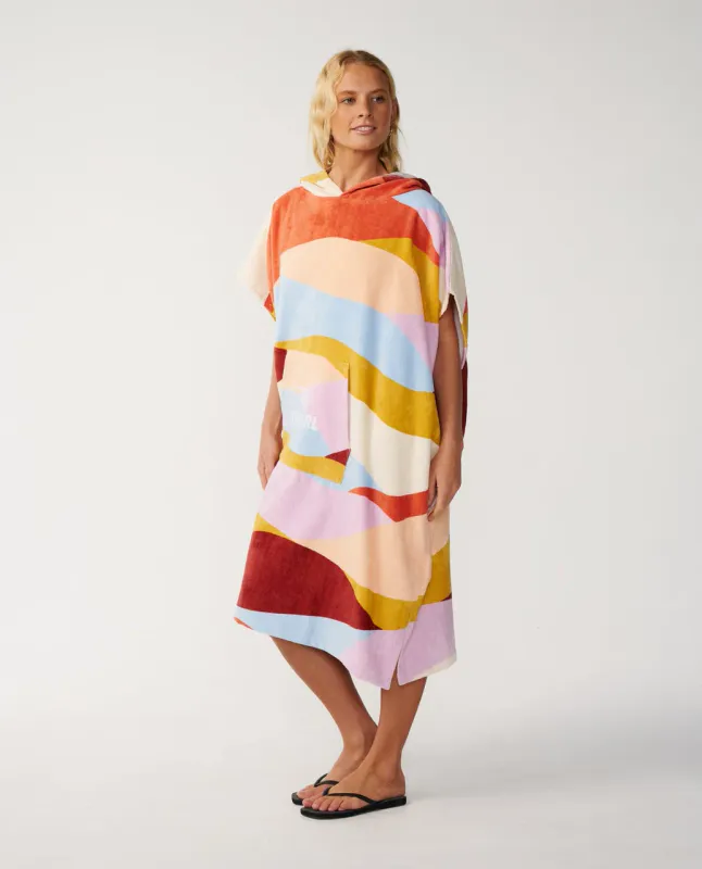 Rip Curl - Mixed Skifteponcho med hette - Multi