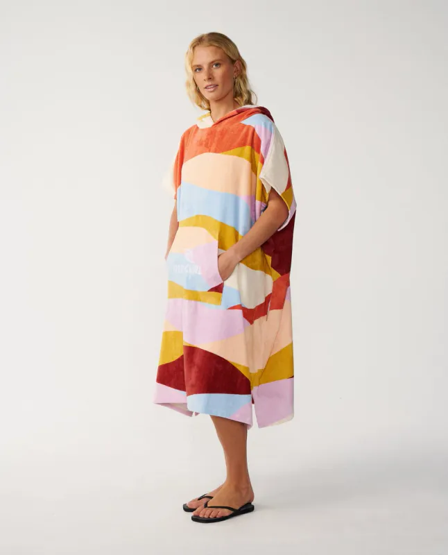 Rip Curl - Mixed Skifteponcho med hette - Multi