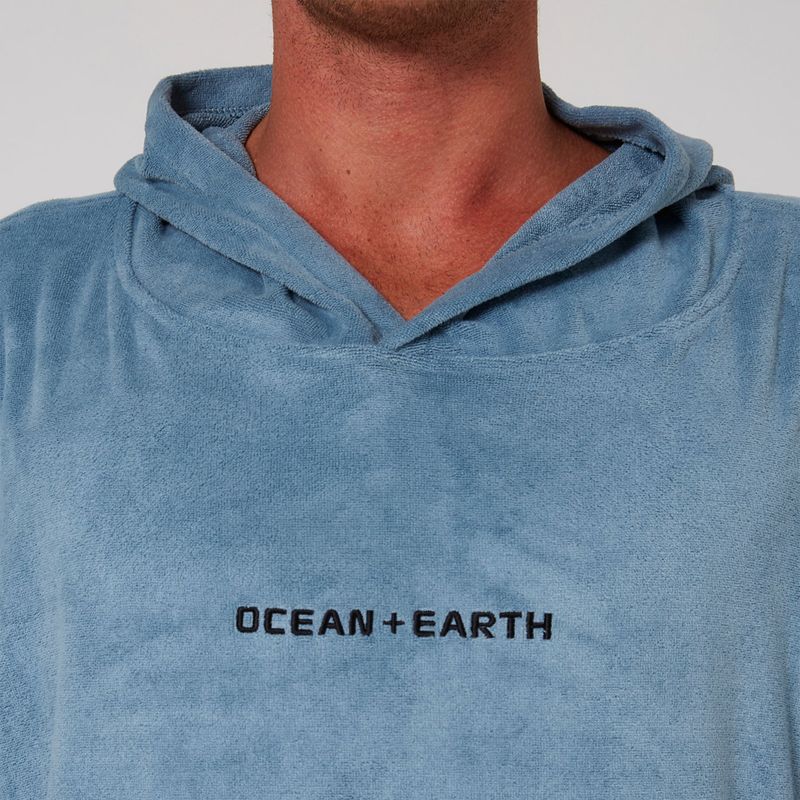 O&E - Surf Essential skifteponcho med hette - Petrol