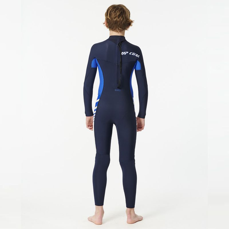 Rip Curl Junior 4/3 Dawn Patrol Back Zip Våtdrakt - Navy