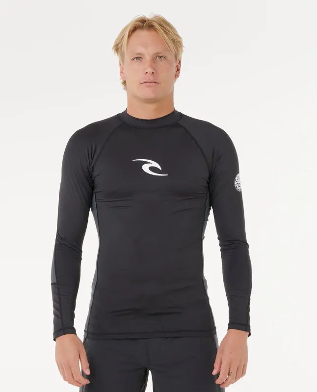 Rip Curl - Waves UPF50 Performance L/S Rash Guard - Black