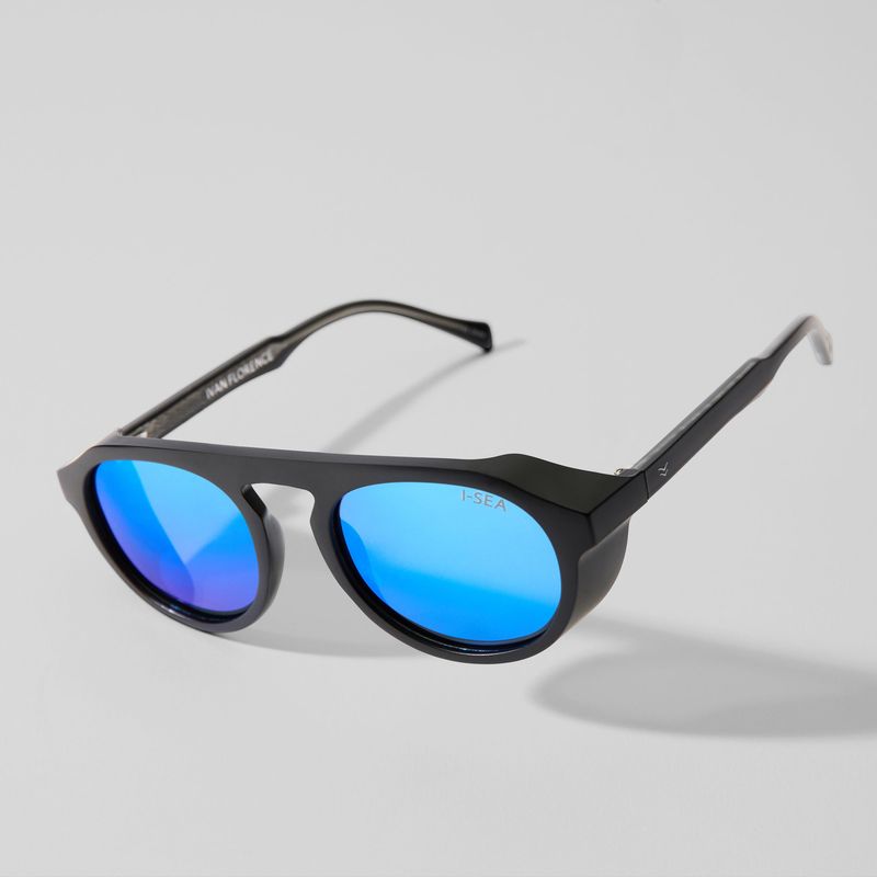 I-SEA Ivan Florence - Black/Blue Mirror Polarized Solbriller