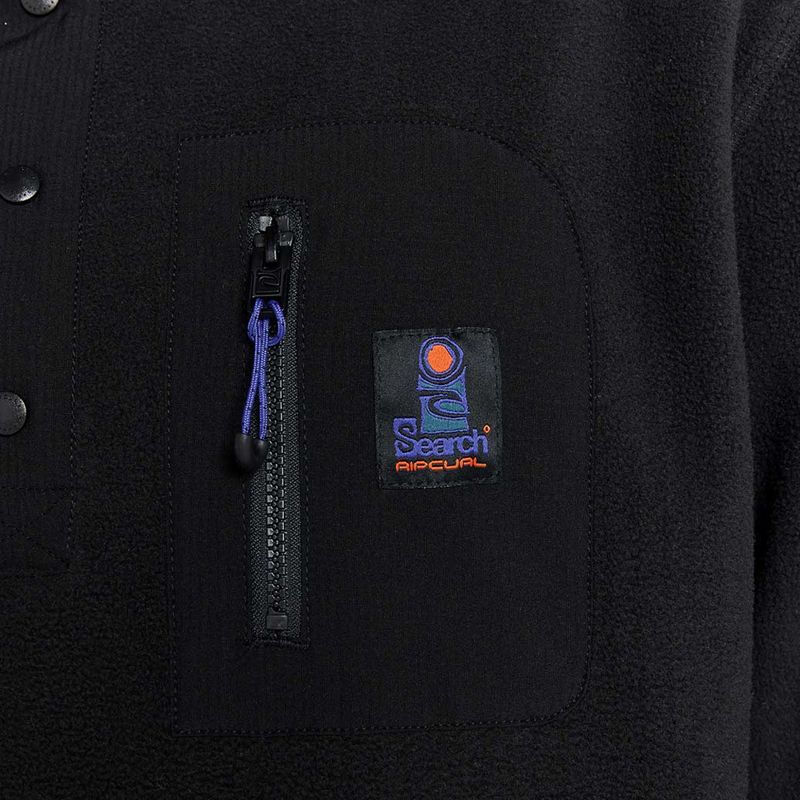 Rip Curl Search Polar Fleece Crew Jakke - Black