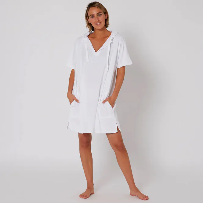 Hovedbilde O&E - Skifteponcho med hette - Ladies V Neck - White