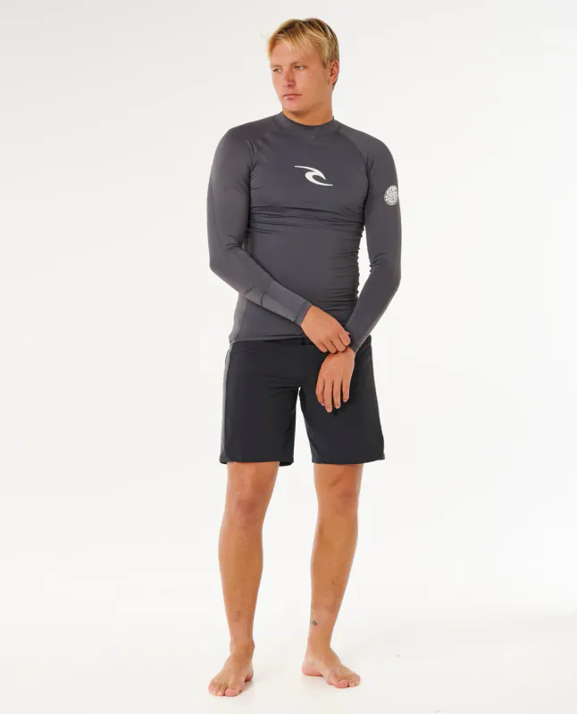 Rip Curl - Waves UPF50 Performance L/S Rash Guard - Grey