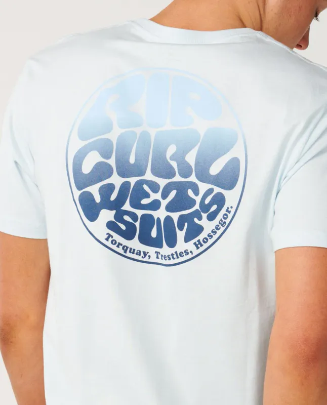 Rip Curl Wettie Passage Icon Standard Tee - T-skjorte - Glacier Blue