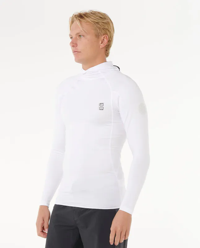 Rip Curl - Search UPF50 Performance L/S Hooded Rash Guard - White