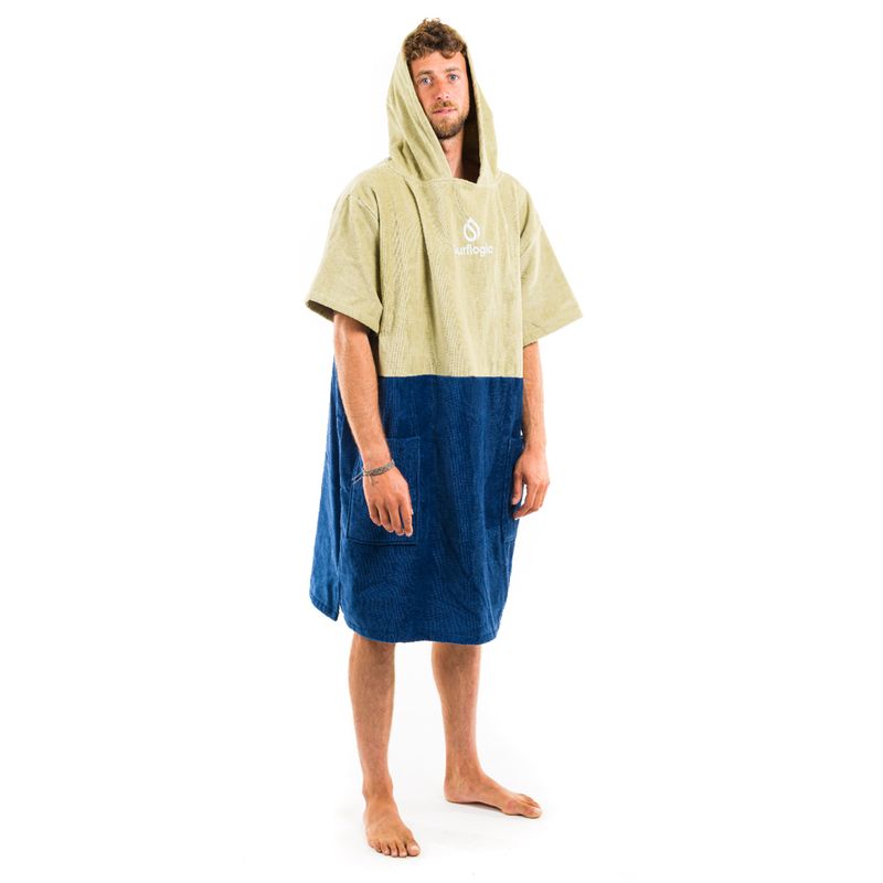 Surflogic skifteponcho Khaki & Navy