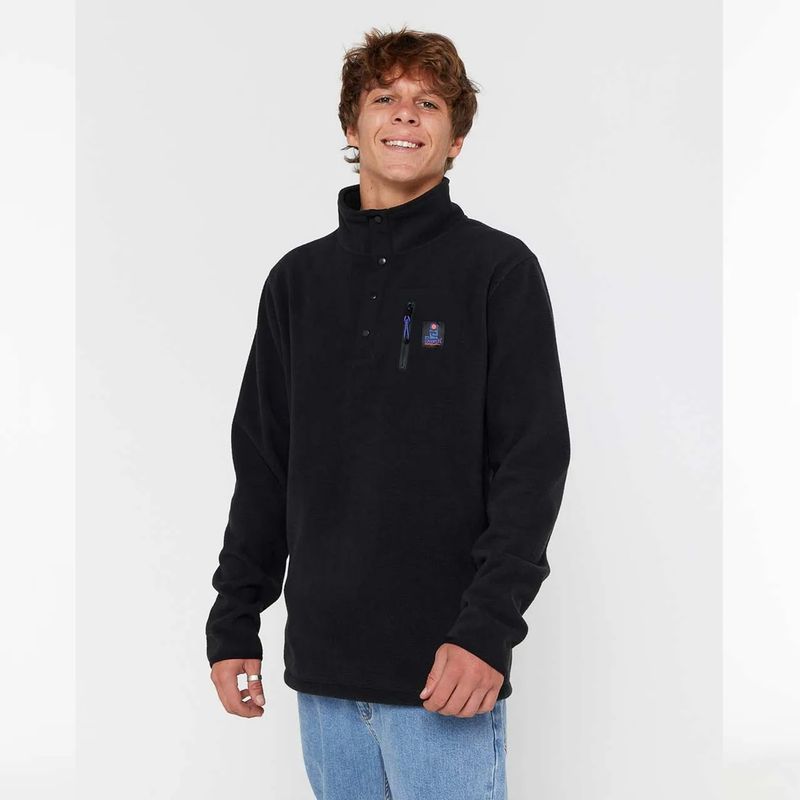 Rip Curl Search Polar Fleece Crew Jakke - Black