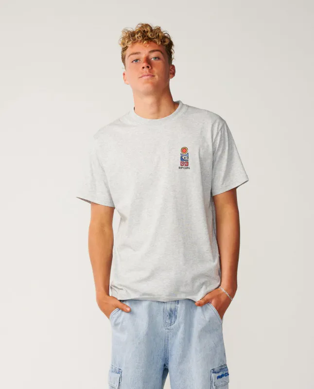 Rip Curl S-Series Vaporcool Stack Relaxed Tee - T-skjorte - Grey Marle