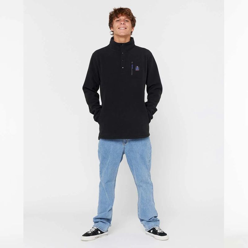 Rip Curl Search Polar Fleece Crew Jakke - Black