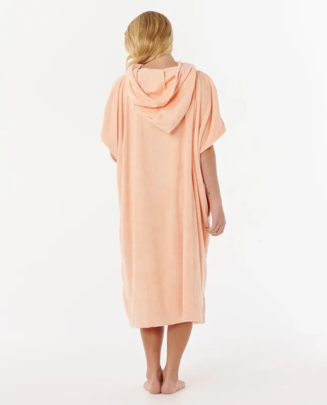 Rip Curl - Classic Surf Skifteponcho med hette - Bright Peach
