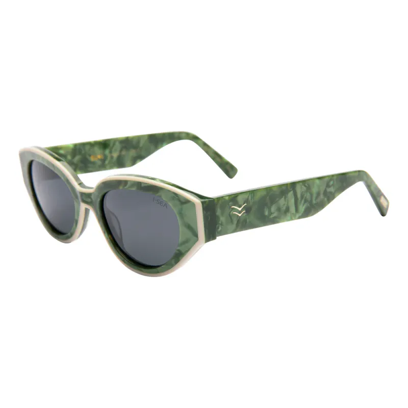 I-SEA Suki - Moss Acetate/Smoke Polarized Solbriller